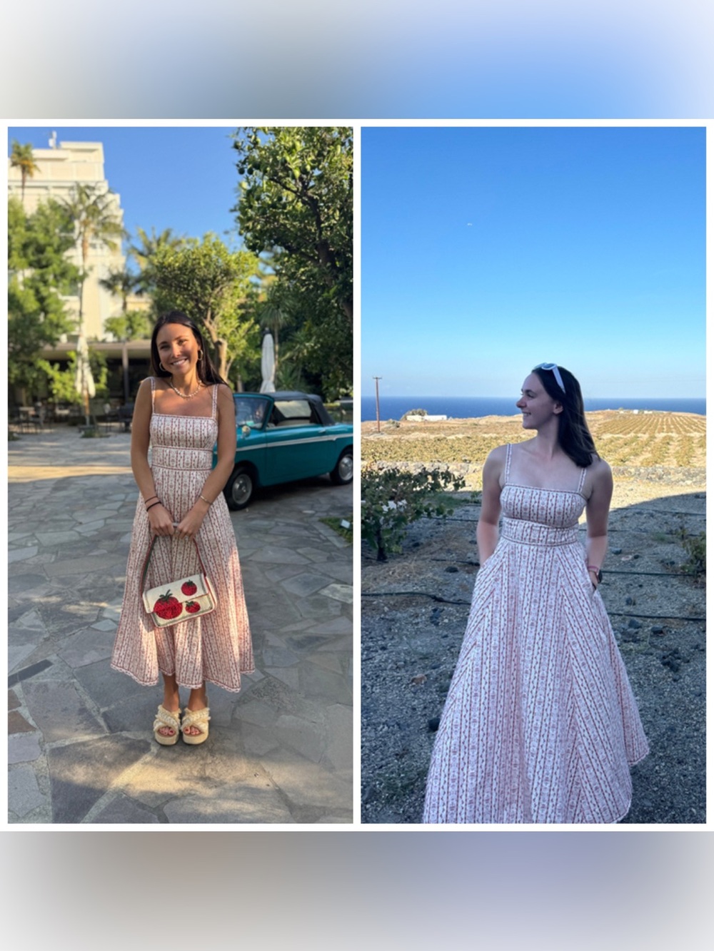 Hill House Margot Midi Dress in White and Pink Floral